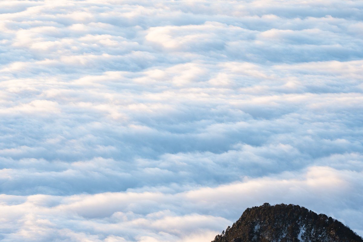 Huangshan Yellow Mountain China pine trees granite peaks above clouds sea of mist