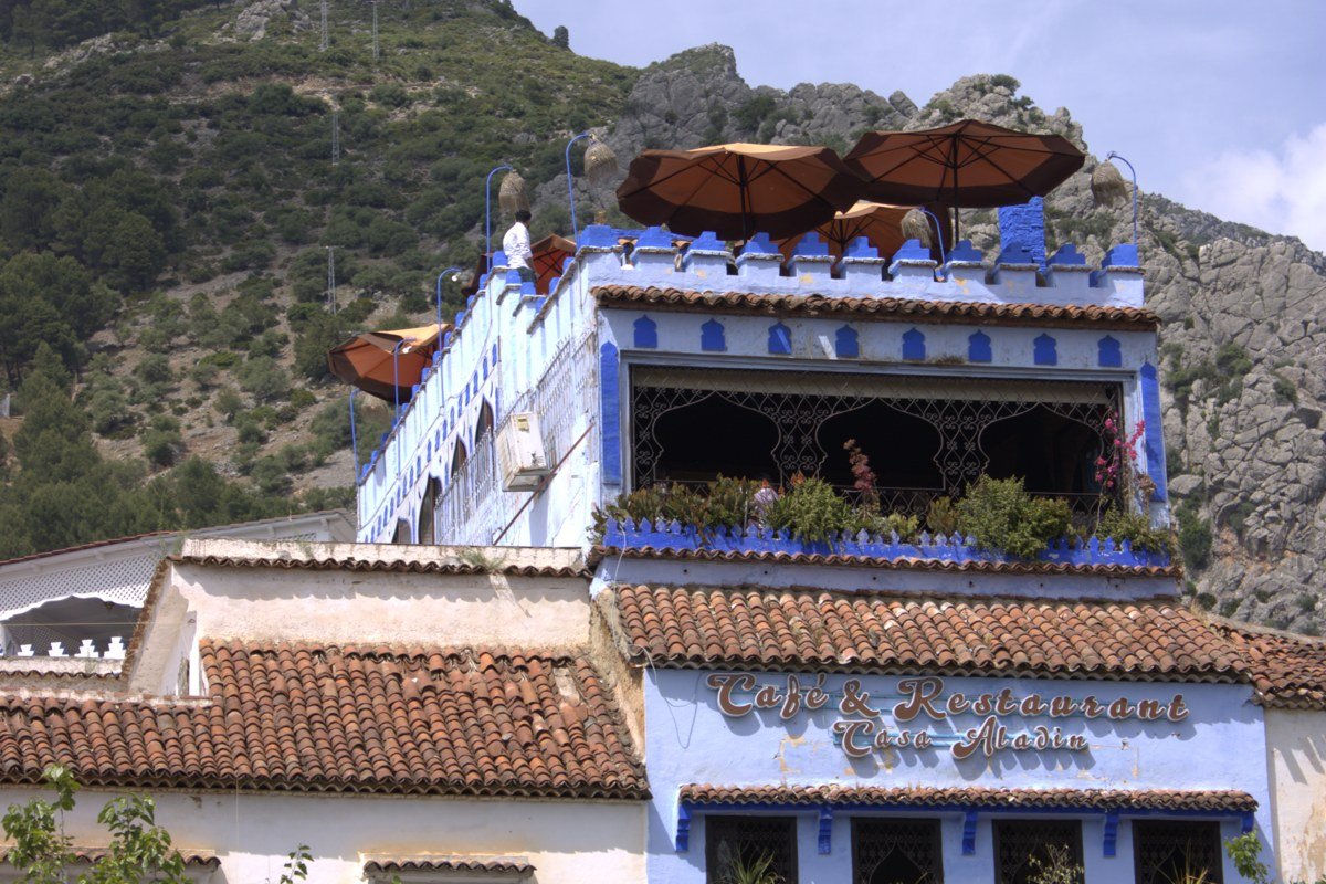 Chefchaouen Morocco blue painted medina mountain village Rif Mountains