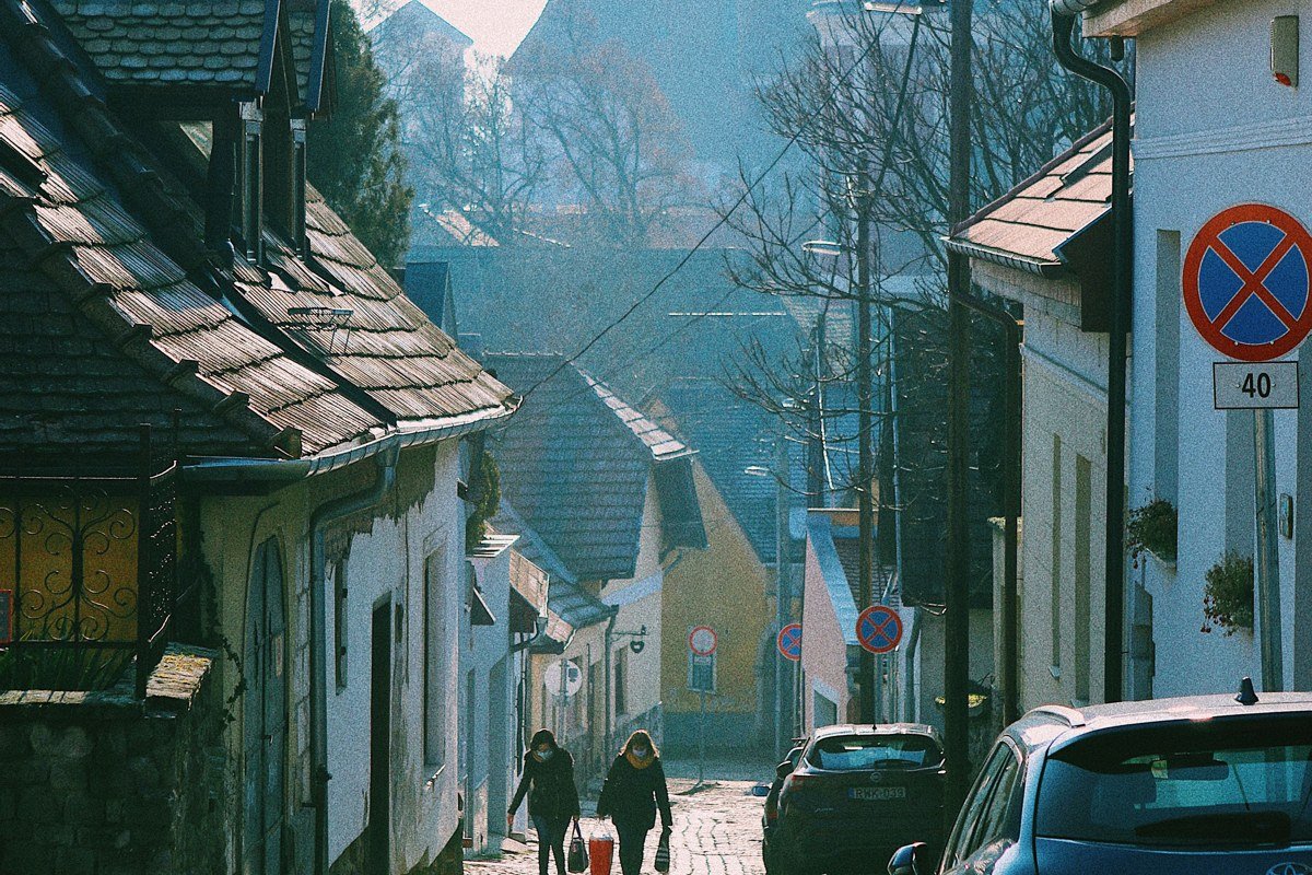 Holloko Hungary traditional Paloc village thatched houses castle hill spring
