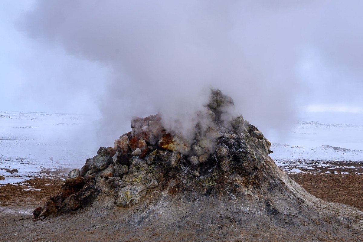 Kerlingarfjoll Iceland geothermal steam vents rhyolite mountains summer snow