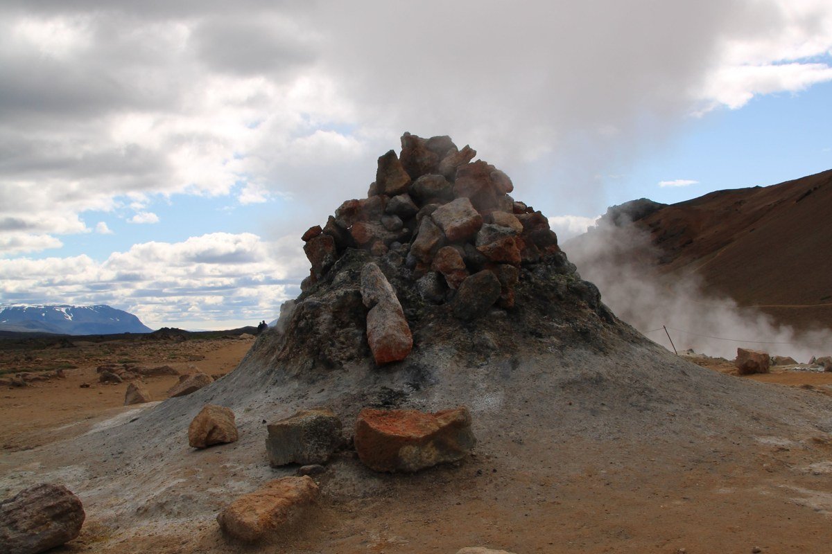 Reykjanes Peninsula Iceland fresh lava field volcanic eruption site cracked black rock steam
