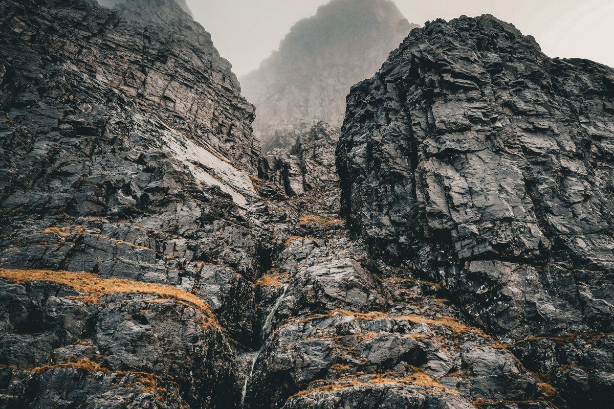 Loch Glencoul Assynt Scotland sea loch Eas a Chual Aluinn waterfall dramatic cliffs