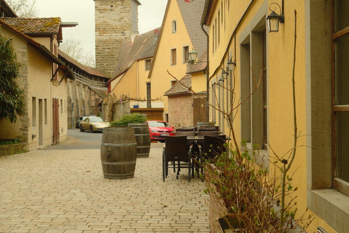 Rothenburg ob der Tauber Germany medieval walled town snow winter fairy-tale