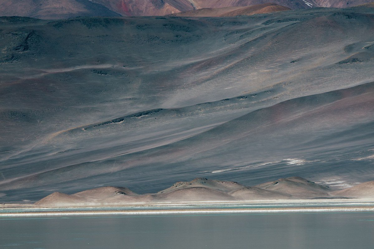 Laguna Canapa Bolivia turquoise high altitude lake flamingo reflections wide angle morning light northern lakes corridor altiplano