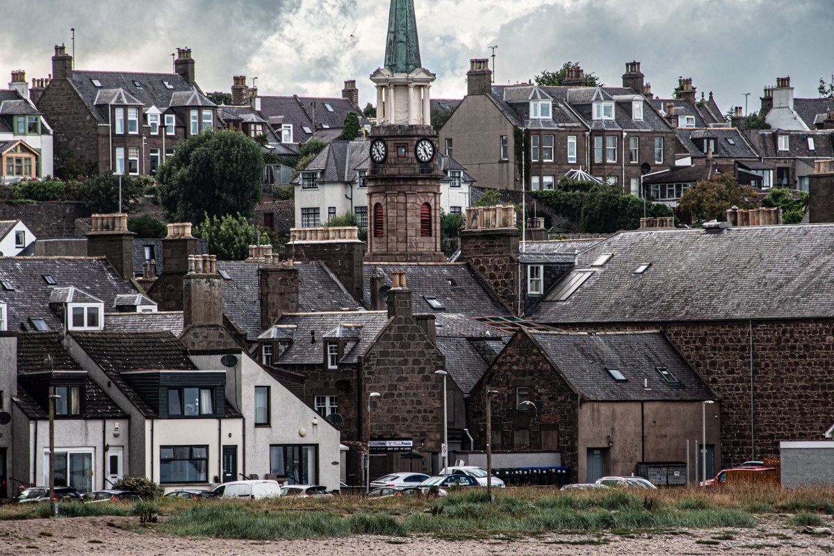 Cromarty village Scotland Georgian townhouses narrow lanes Cromarty Firth dolphins