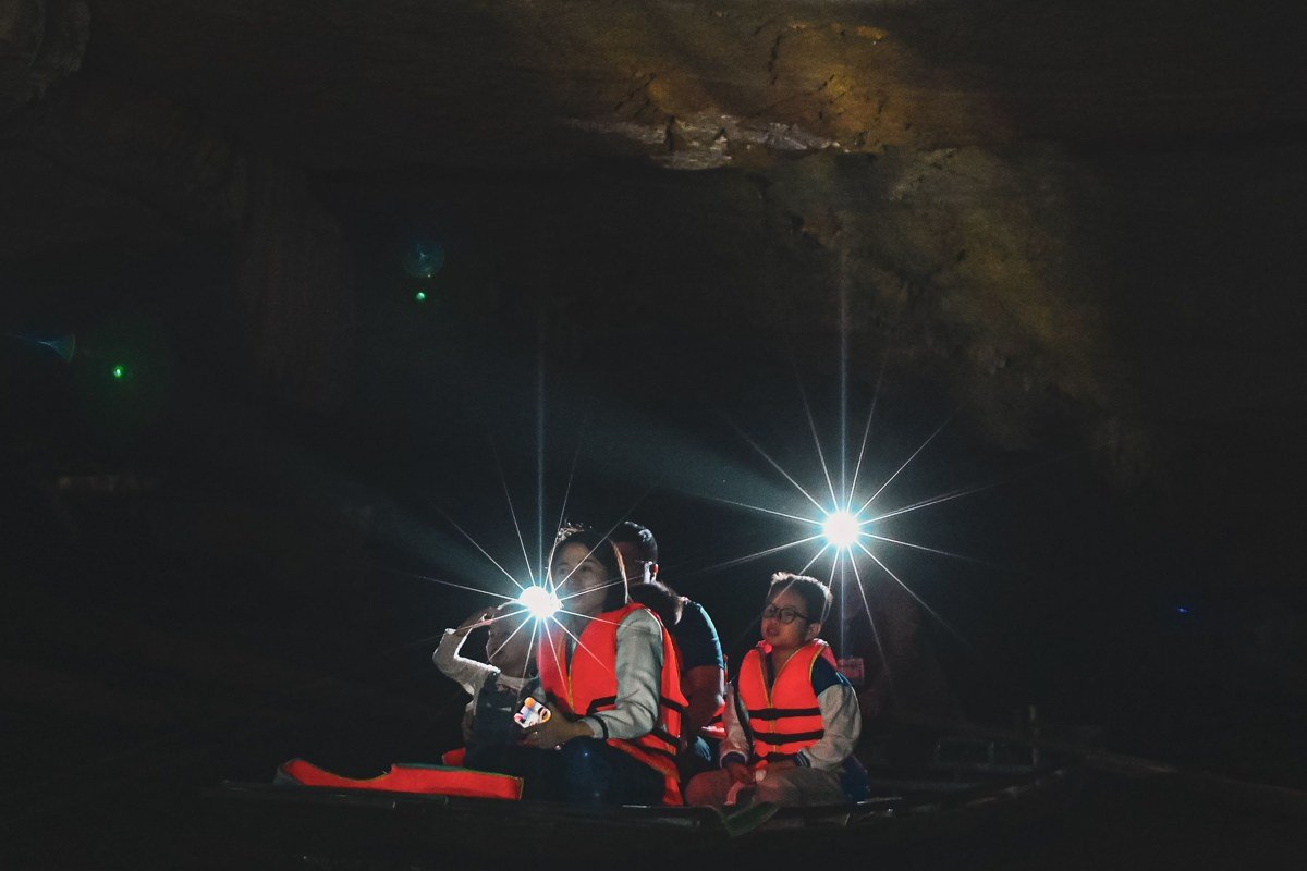 Xe Bang Fai Laos river cave kayak headlamp underground river darkness
