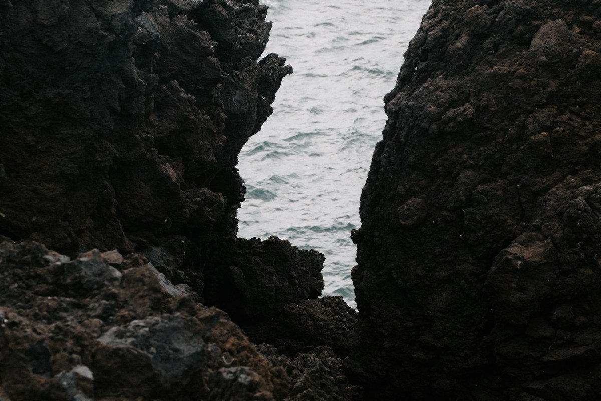 Terceira island Azores limestone cliffs dawn misty Atlantic ocean view
