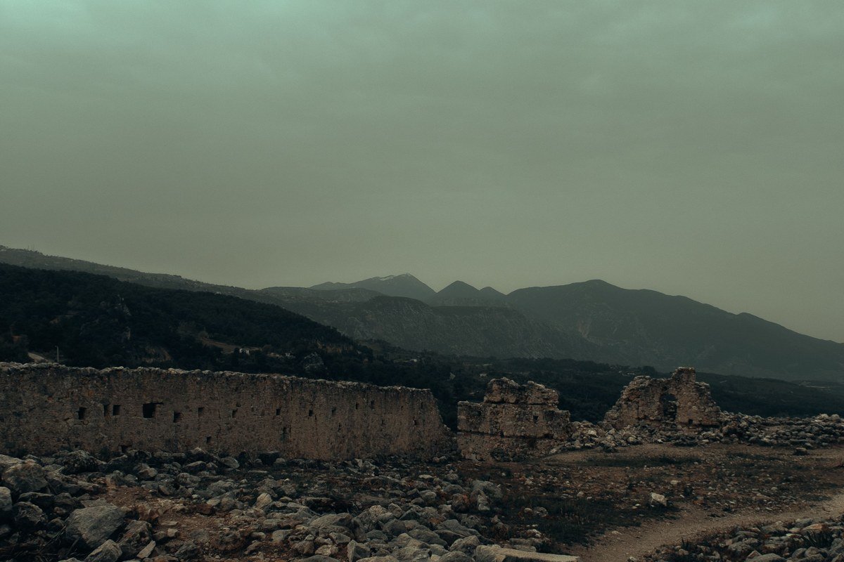 Frangokastello Crete Venetian castle flat desert plain beach morning fog