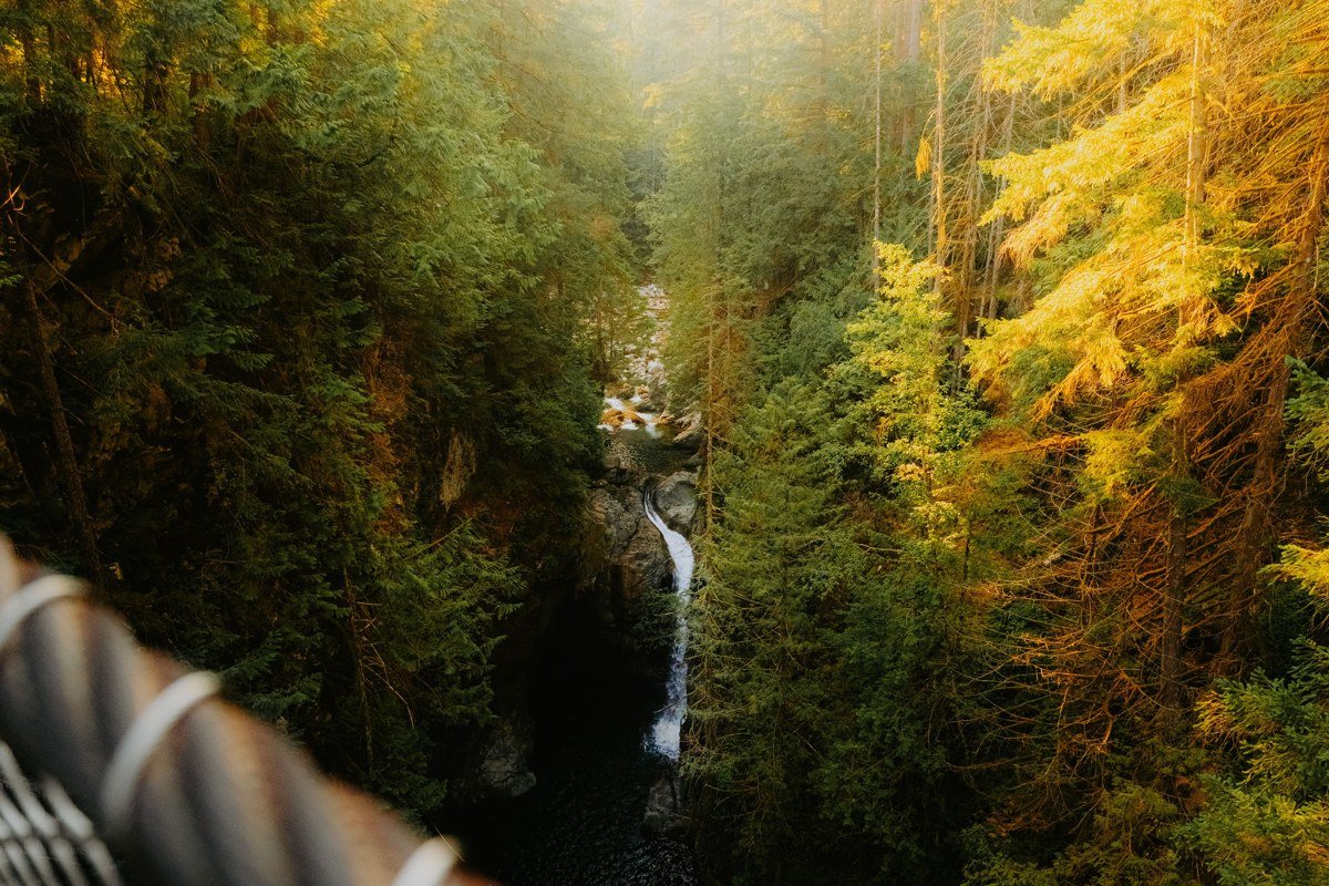 Falls of Measach Corrieshalloch Gorge Scotland winter mist waterfall suspension bridge