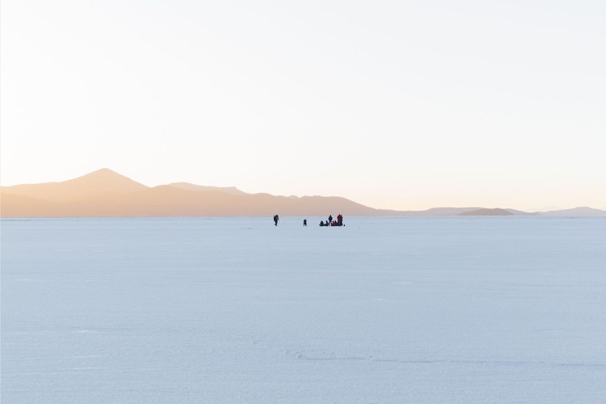 Isla Pescadores Bolivia remote cactus island salt flat solitude no tourists wide angle dry season afternoon