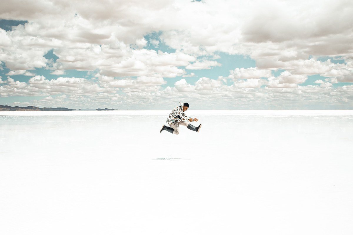 Salar de Uyuni Bolivia wet season mirror reflection clouds perfect sky