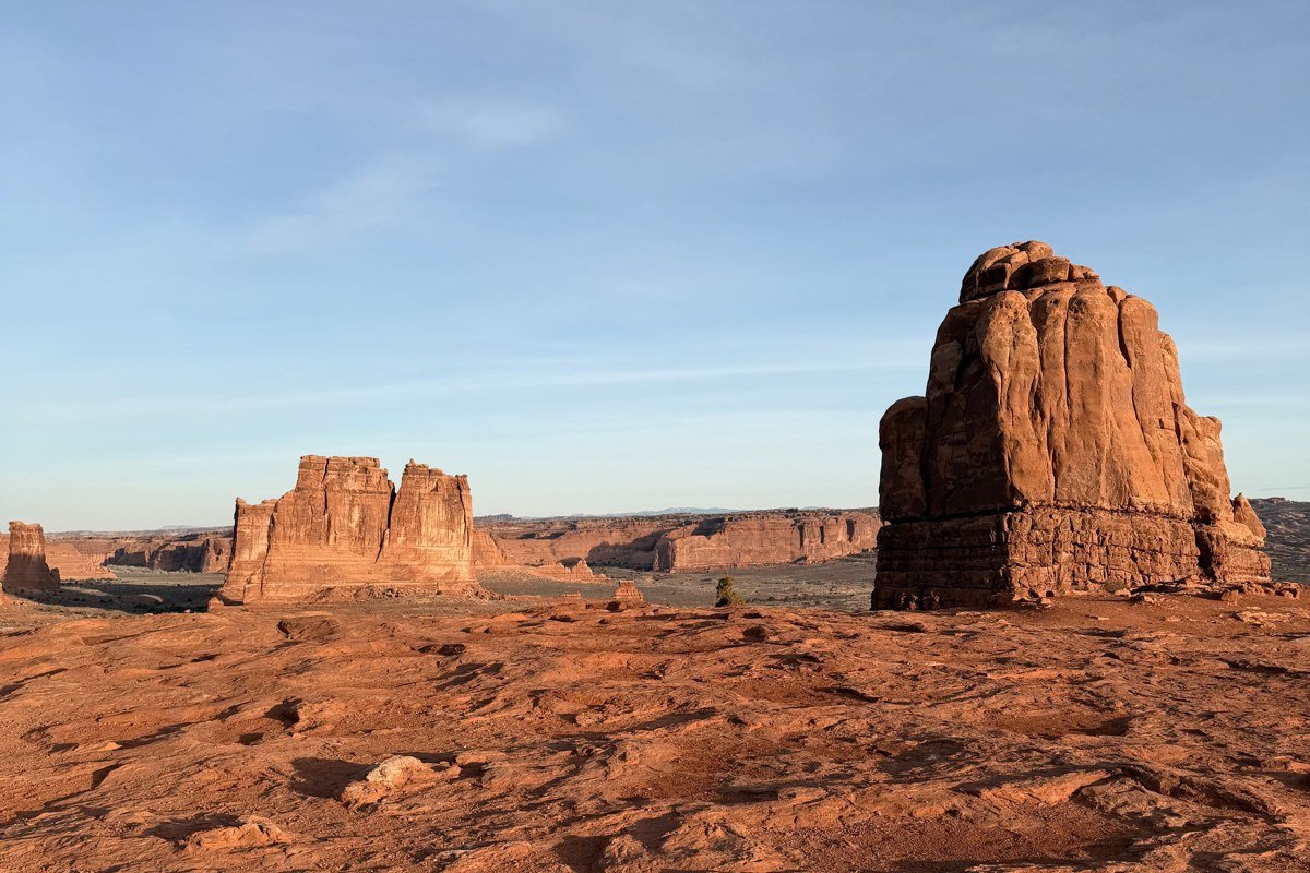 Fiery Furnace overlook Arches National Park sandstone fins and spires