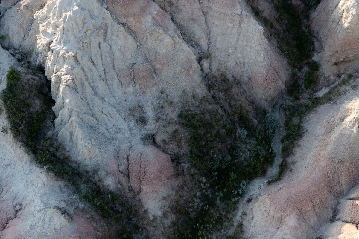 White River Valley Overlook Badlands South Dakota deep valley view with morning haze