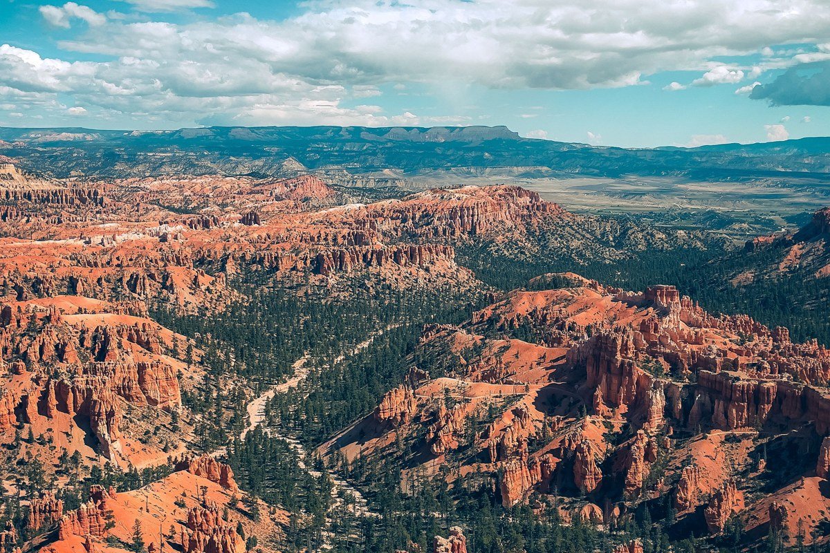 Bryce Point Bryce Canyon widest amphitheater view with morning mist