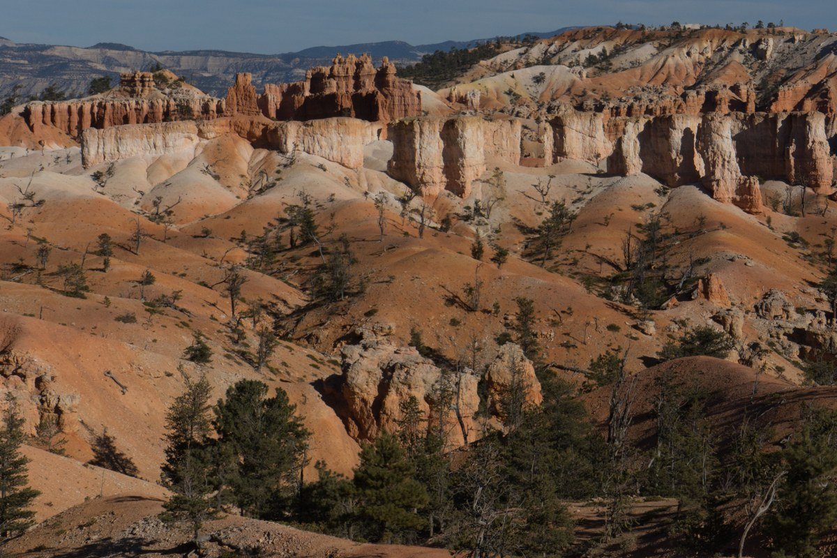 Rainbow Point Bryce Canyon sunset view from highest elevation with distant plateaus