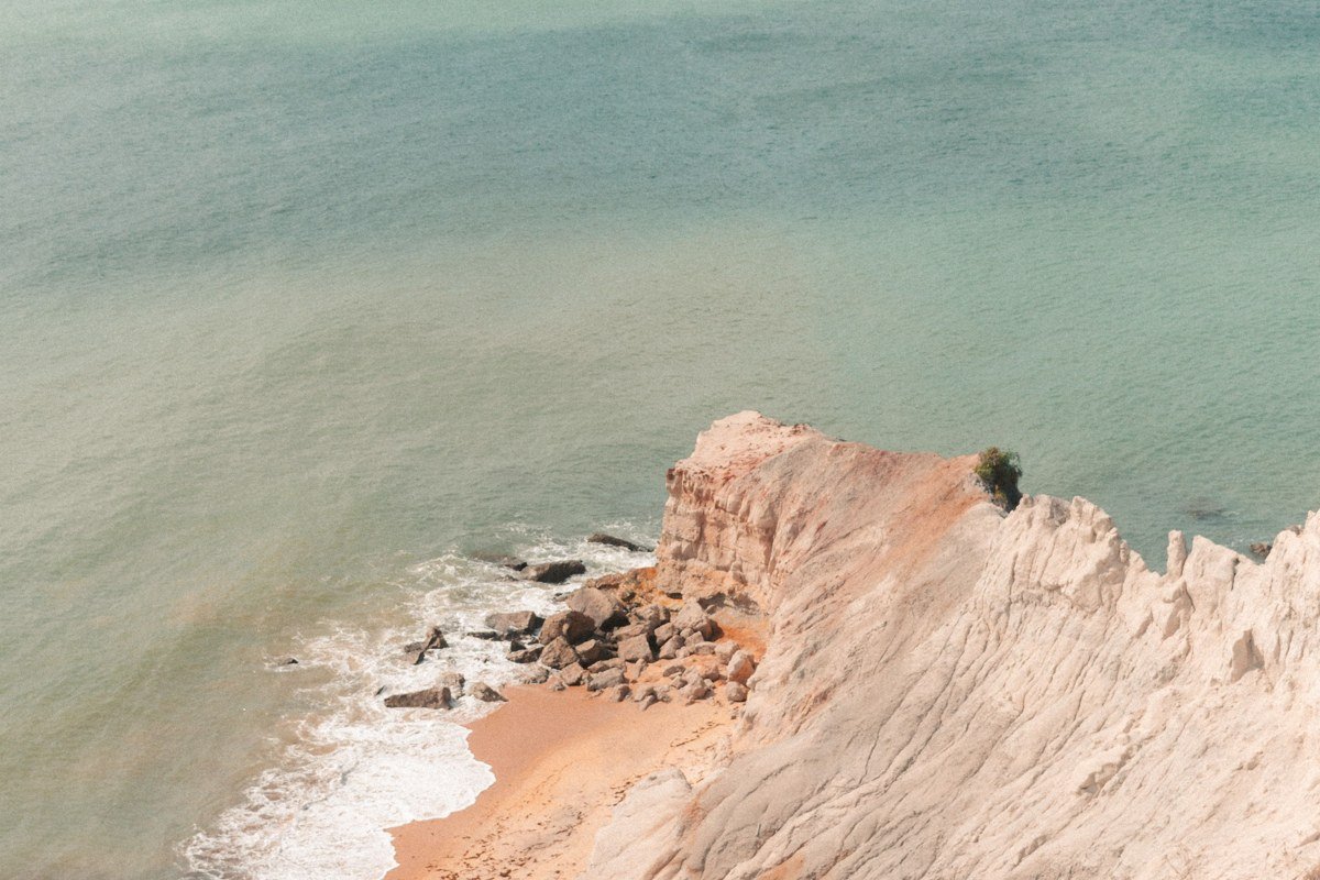 Martha's Vineyard Aquinnah Cliffs colorful clay cliffs over the ocean
