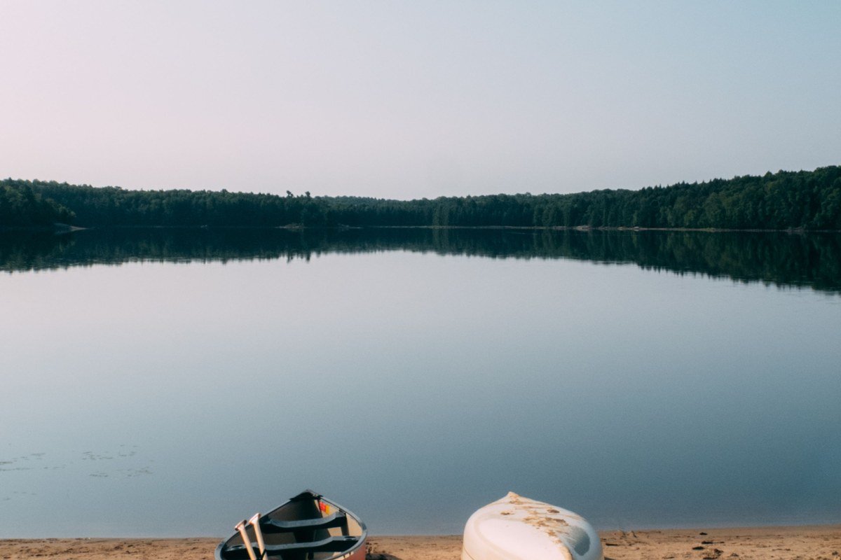 Lake Pleasant New York Speculator forest shoreline calm water