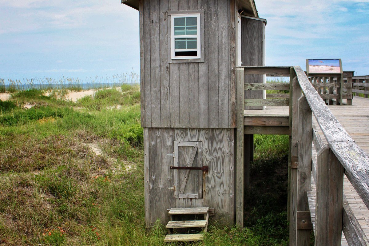 Chicamacomico Life-Saving Station Rodanthe North Carolina weathered buildings