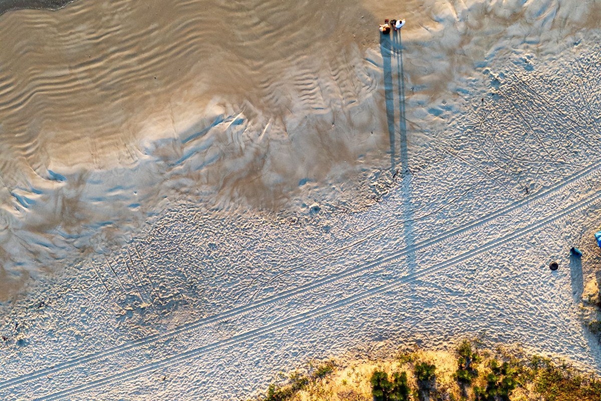 Cape Lookout Lighthouse North Carolina diamond pattern undeveloped beach