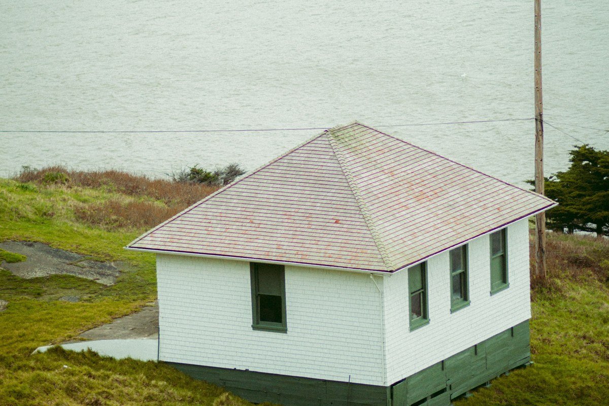 Radar Station B-71 redwood national park WWII farmhouse-disguised building in coastal fog