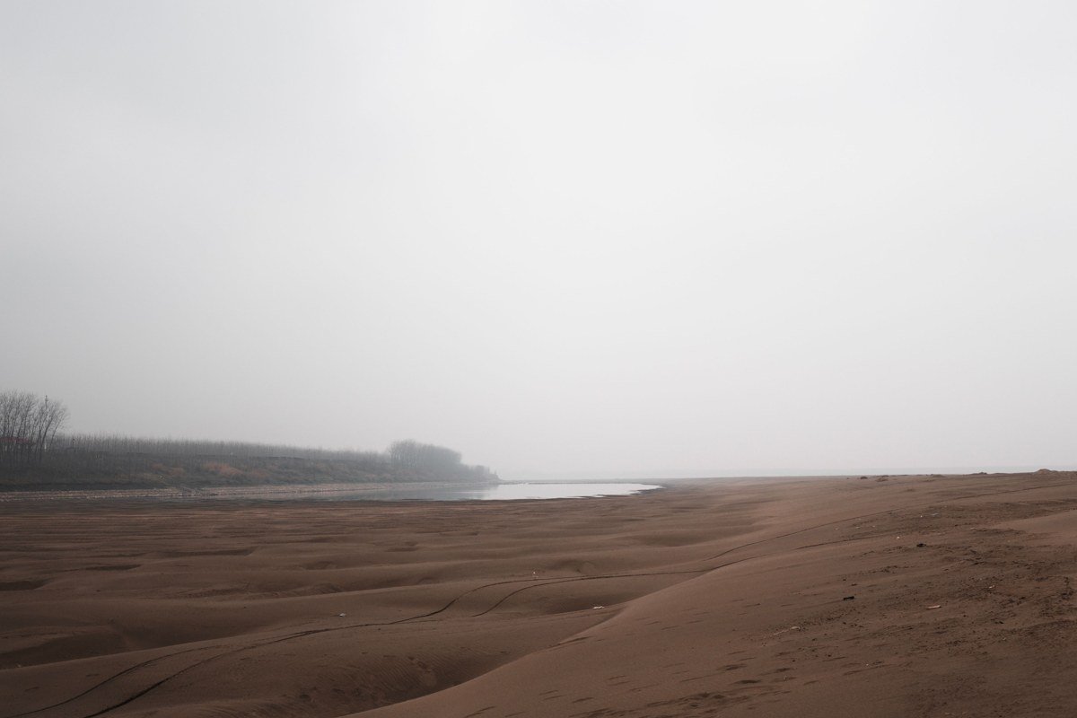 Florence Oregon sand dunes disappearing into coastal fog