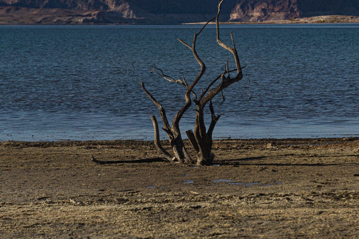 Palen Dry Lake California empty desert lake bed with distant mountains