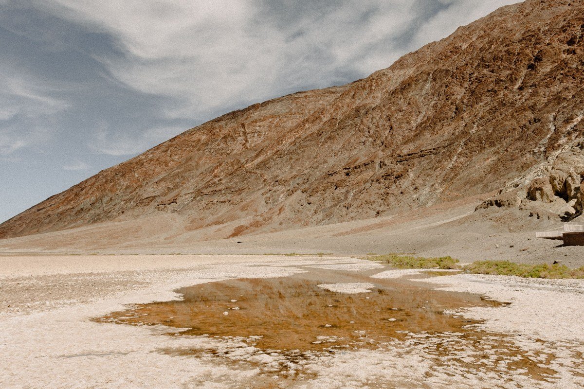 Badwater Basin Death Valley California salt flat polygon patterns lowest point