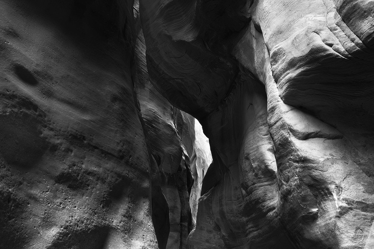 Ashdown Gorge Utah slot canyon near Cedar Breaks cool shaded walls