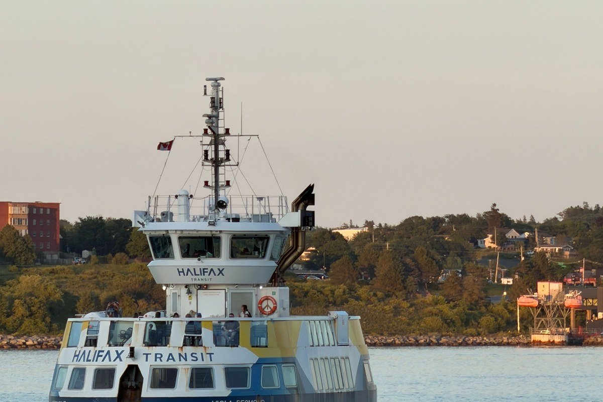 Madeline Island Wisconsin ferry crossing with lighthouse and La Pointe harbor