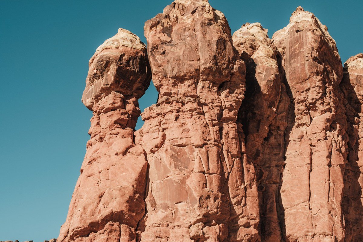 Park Avenue trail sandstone canyon walls Arches National Park