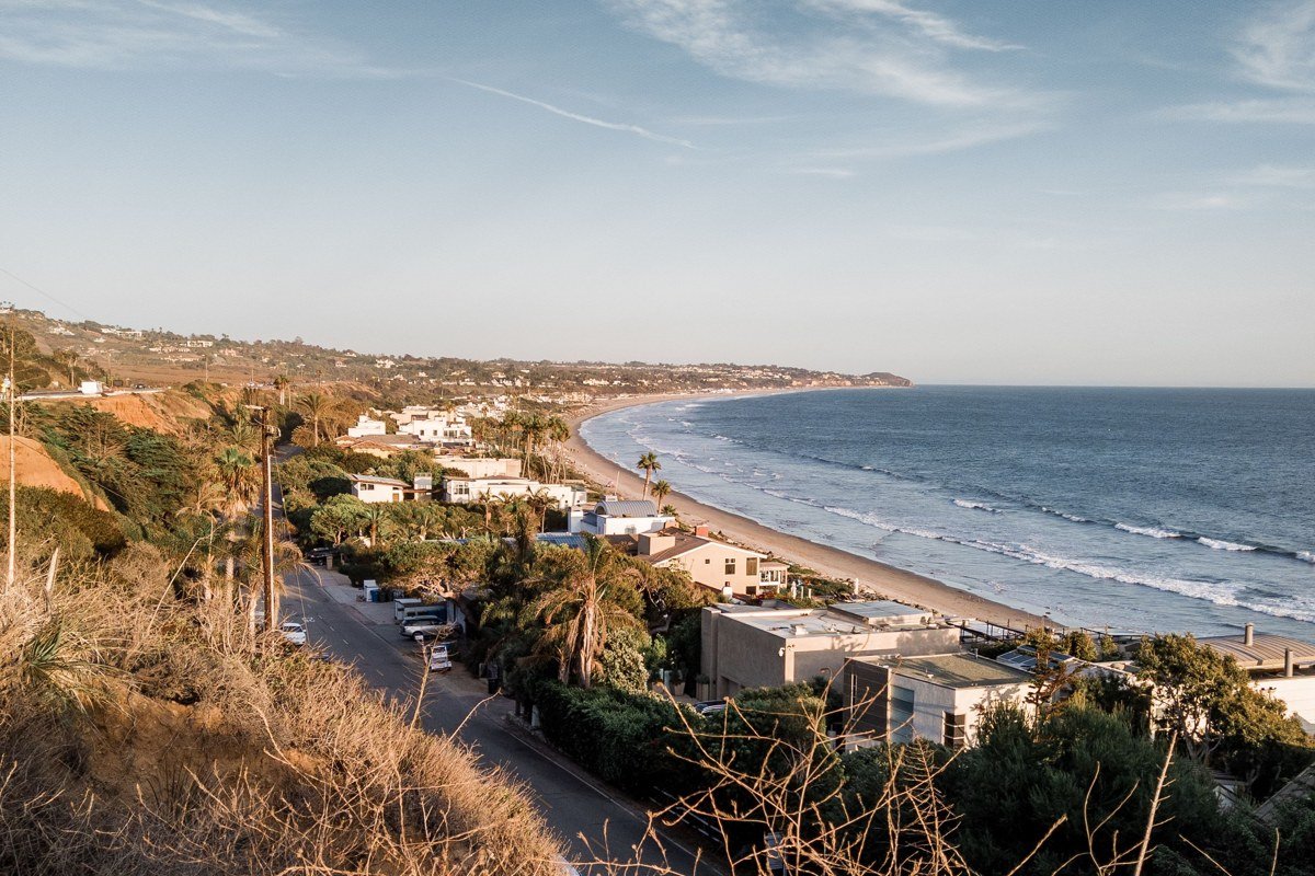Summerland California hillside cottages overlooking the Pacific