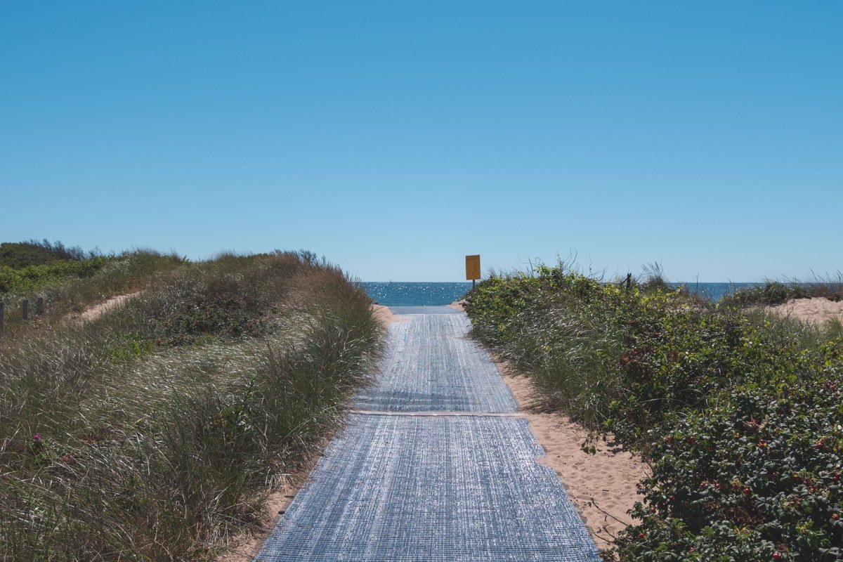 Chapin Beach Dennis Massachusetts empty dune beach off season driving track
