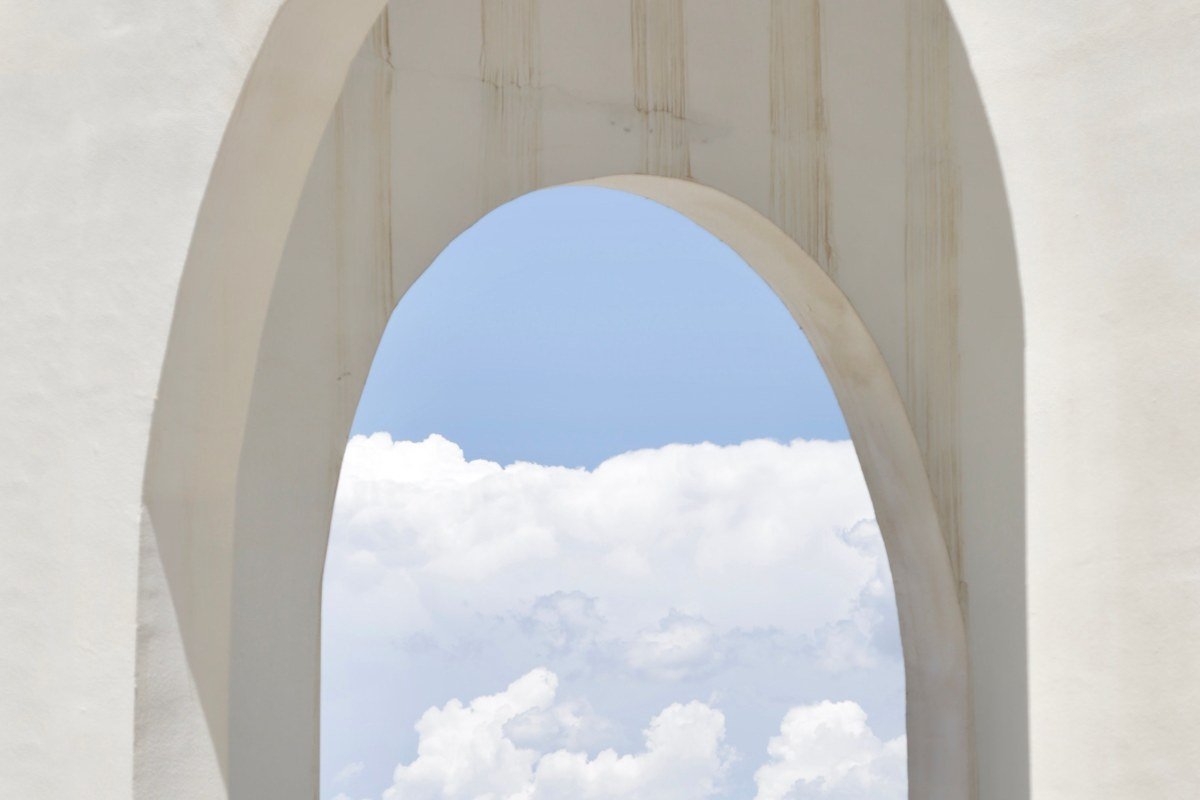 Marfa Texas minimalist art installation under wide open sky