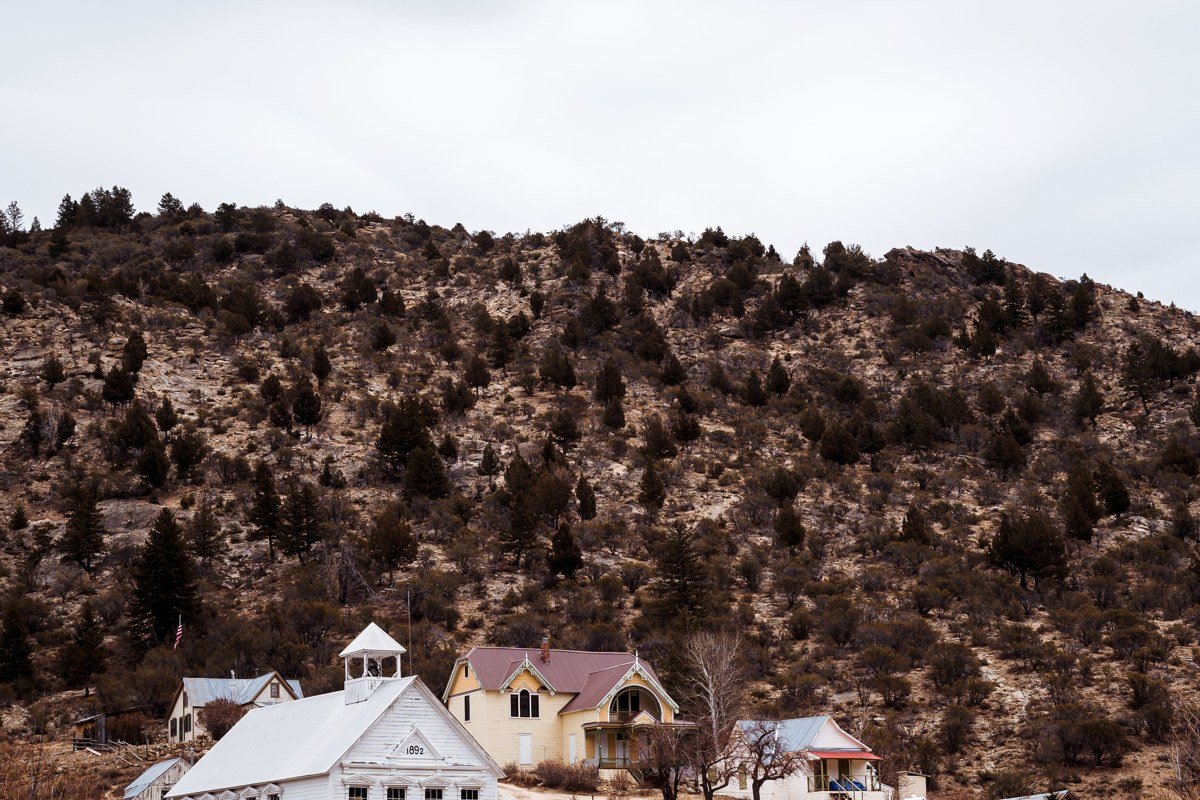 Fort Davis Texas historic fort buildings with Davis Mountains backdrop