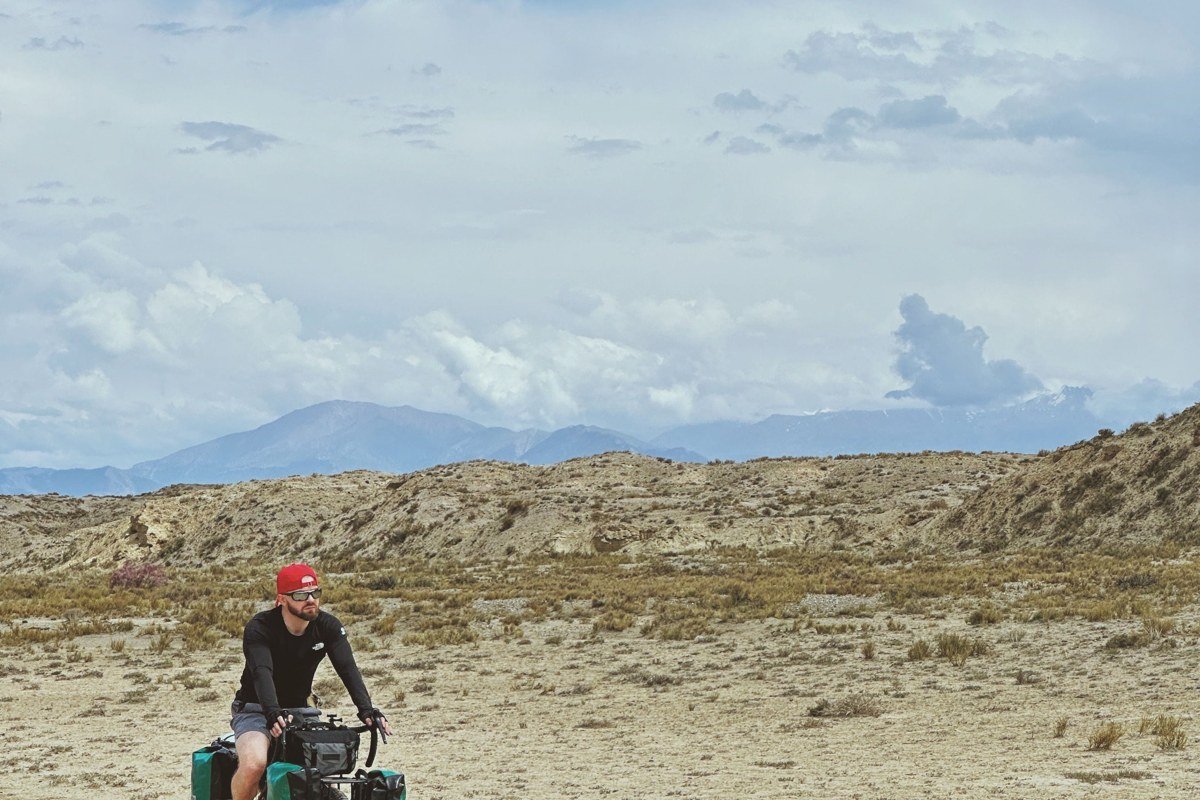 Kokopelli mountain biking trail slickrock near Fruita Colorado with desert view