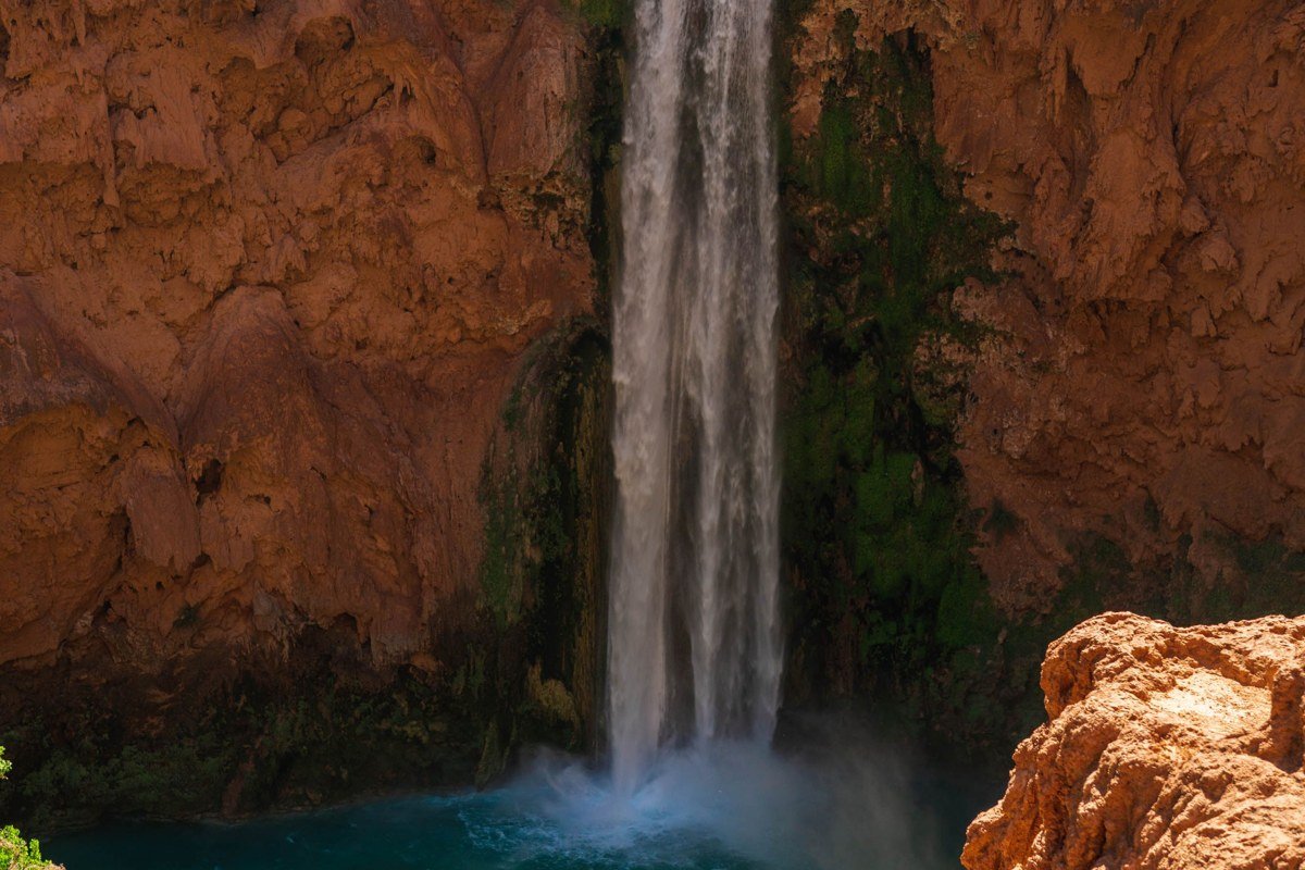 Fossil Creek turquoise travertine pools waterfall Arizona canyon