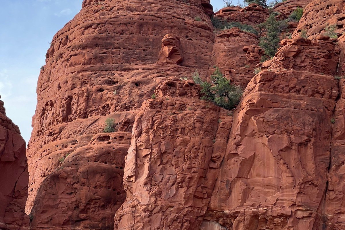 Bell Rock Sedona Arizona distinctive bell-shaped formation along Highway 179 with hiking trail