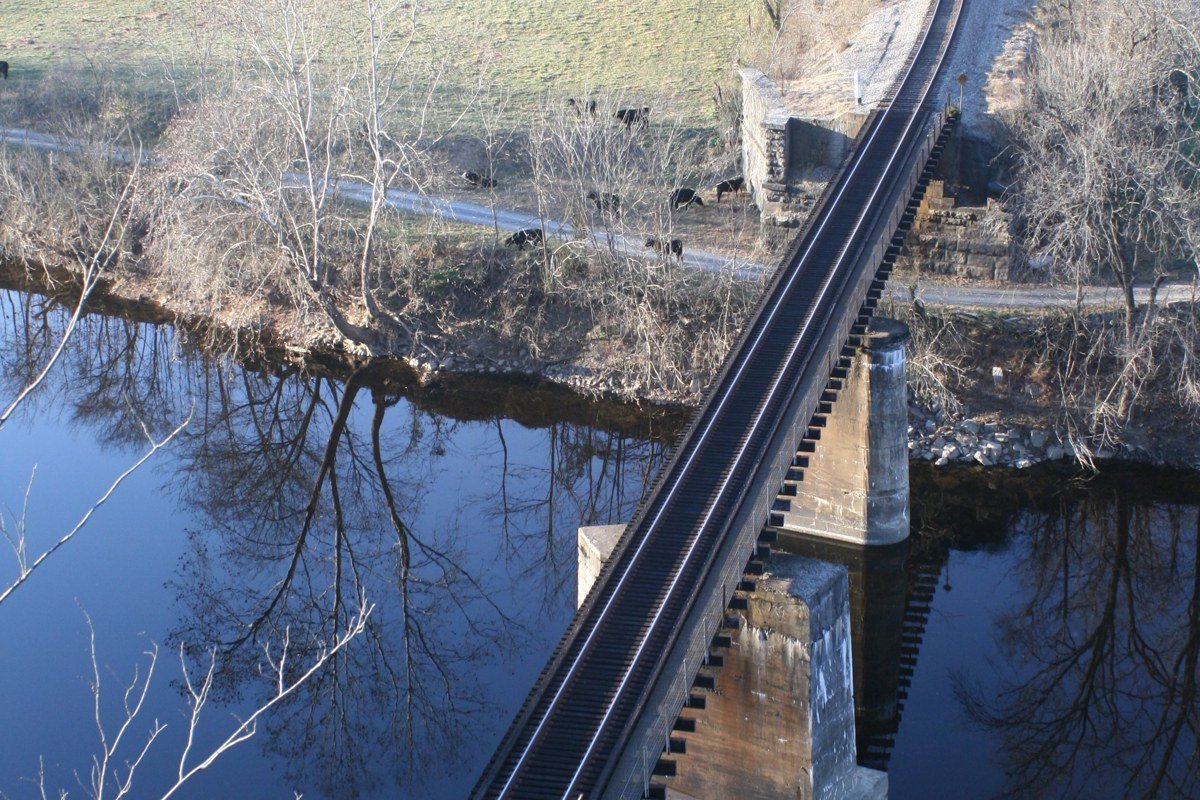 abandoned Thurmond West Virginia train depot and coal town buildings along the New River